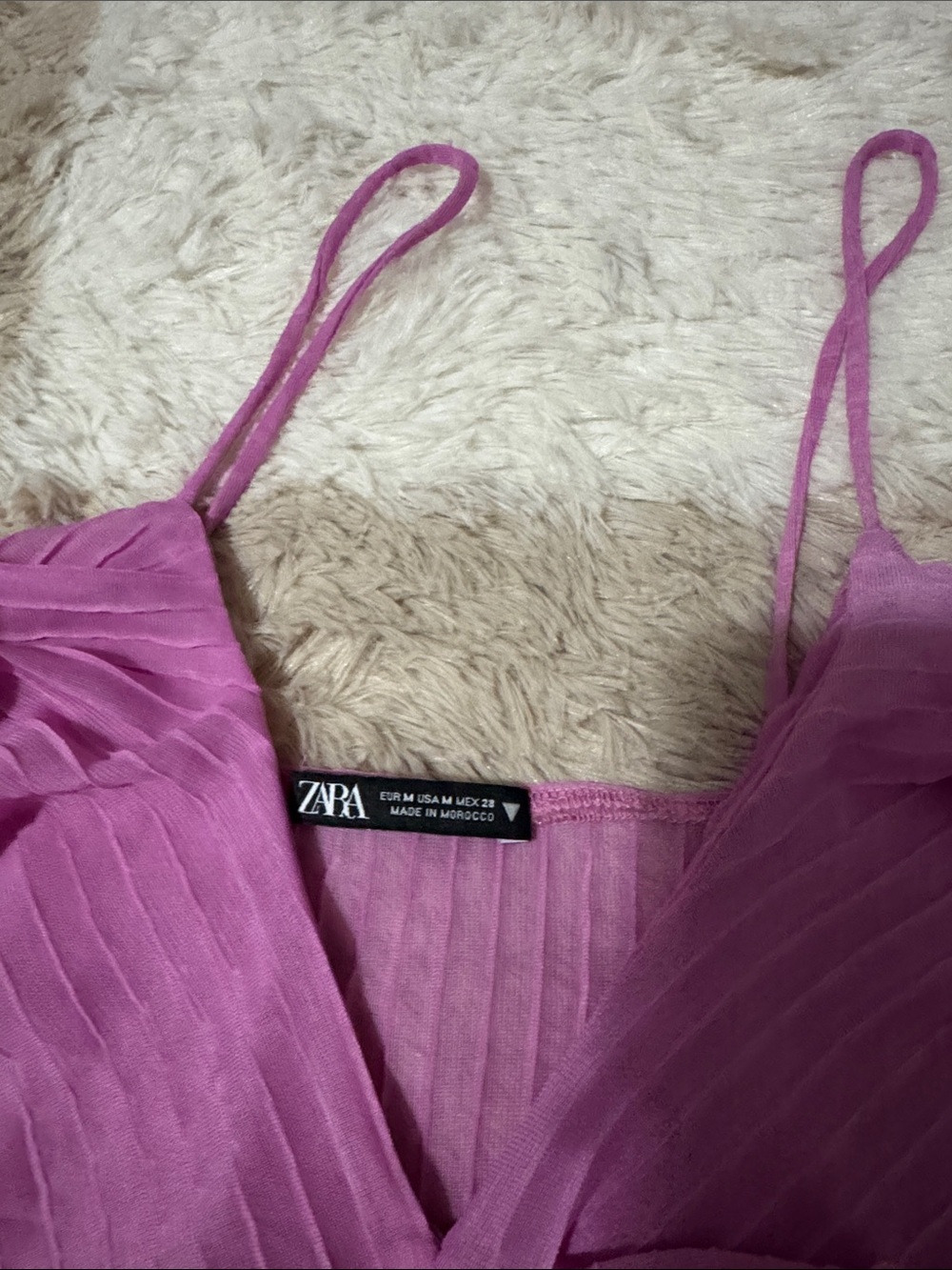 Zara Pink Ruffle Off-Shoulder Crop Top - Picture 5 of 6